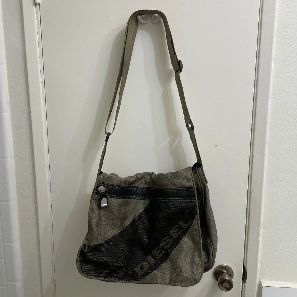 Diesel Olive Green Messenger Bag
